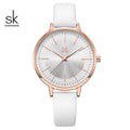 SK Women’s Quartz Watch – Casual PU Leather Strap, 30M Waterproof Fashion Design