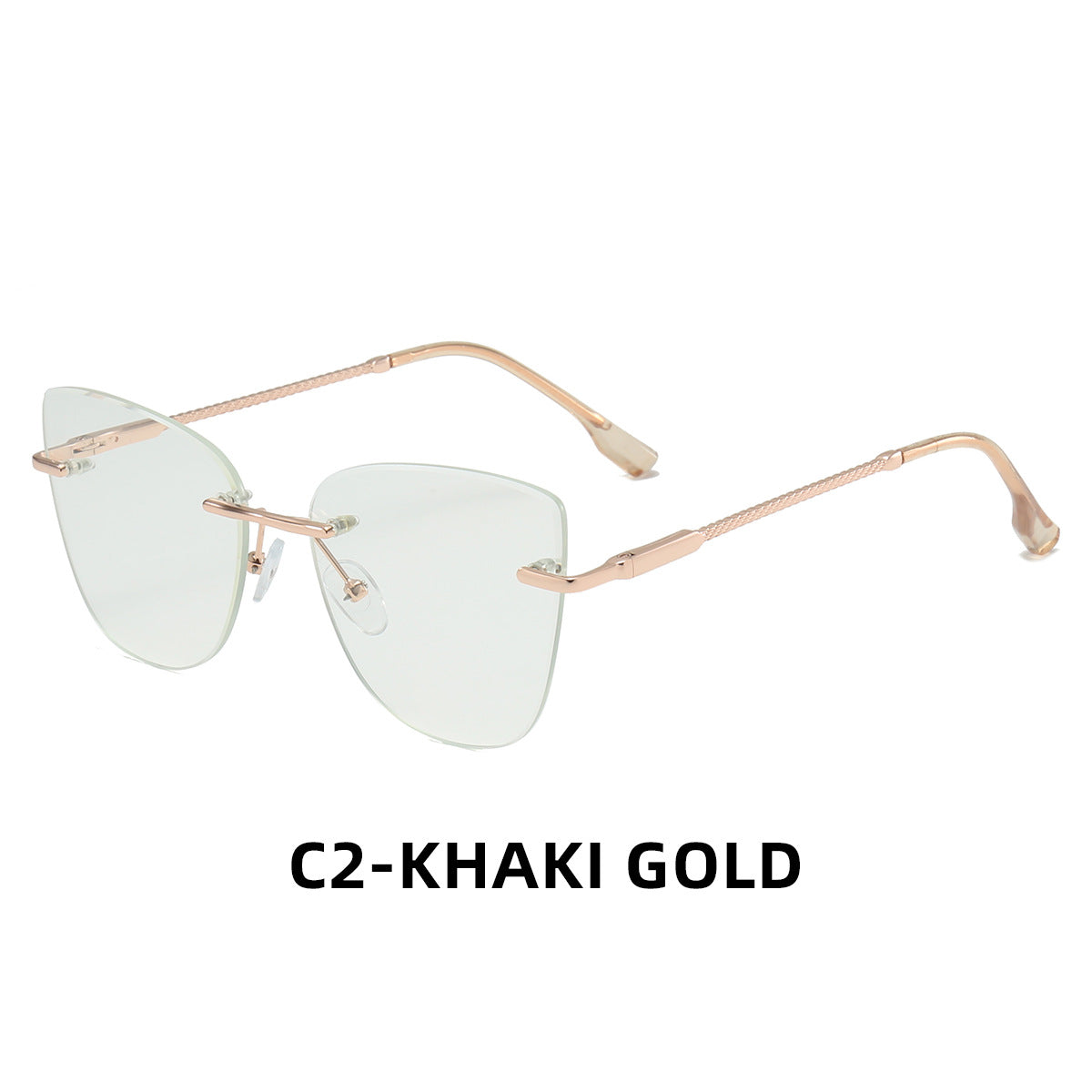 Rimless Women’s Myopia Glasses Frame – European & American Style | Prescription-Ready