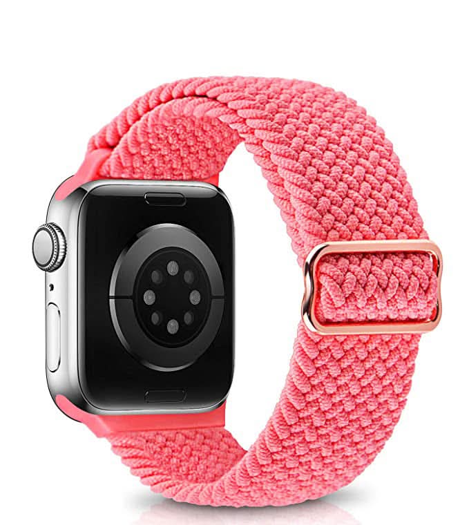 Adjustable Woven Nylon Band for Apple Watch –With Buckle, 38mm-49mm (Only Strap)