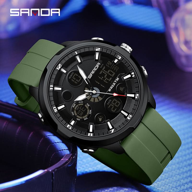 Men’s Waterproof Digital Watch Casual Fashion Timepiece with Luminous Display