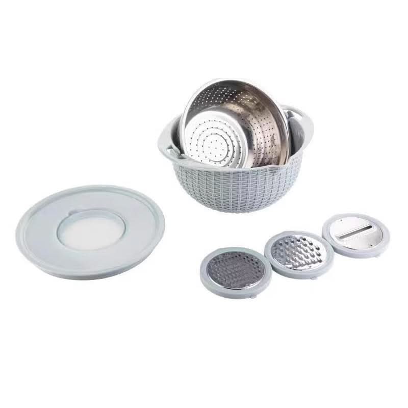 Multifunctional Stainless Steel Drain Basket – Double-Layer Kitchen Supply