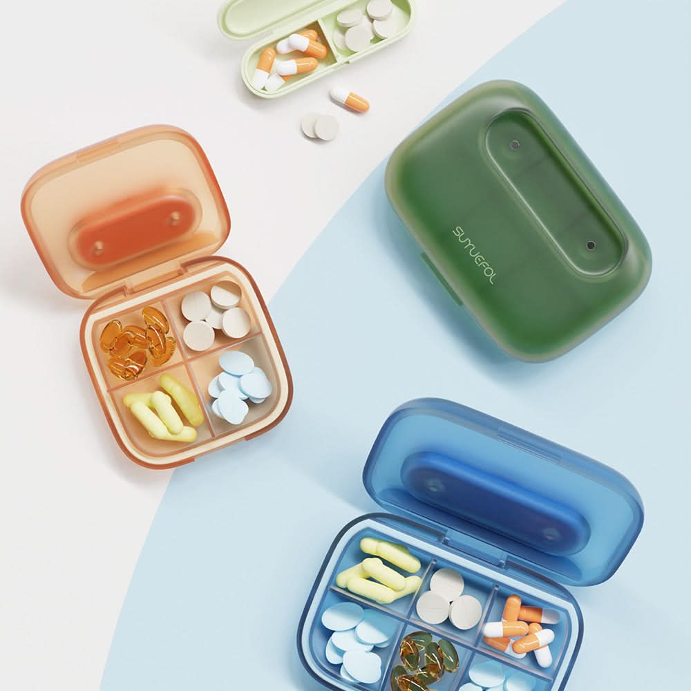 Portable small medicine box three meals a day sealed medicine storage box carry pills medicine packing box