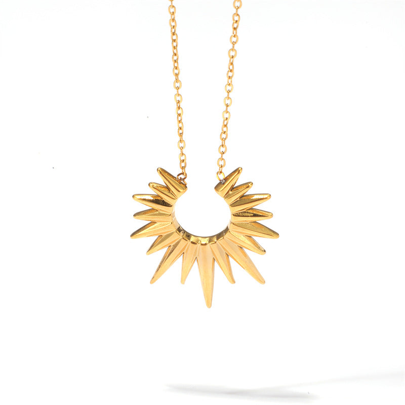 Trendy Gold Stainless Steel Pendant Necklace with Cute Charms – Stylish Jewelry