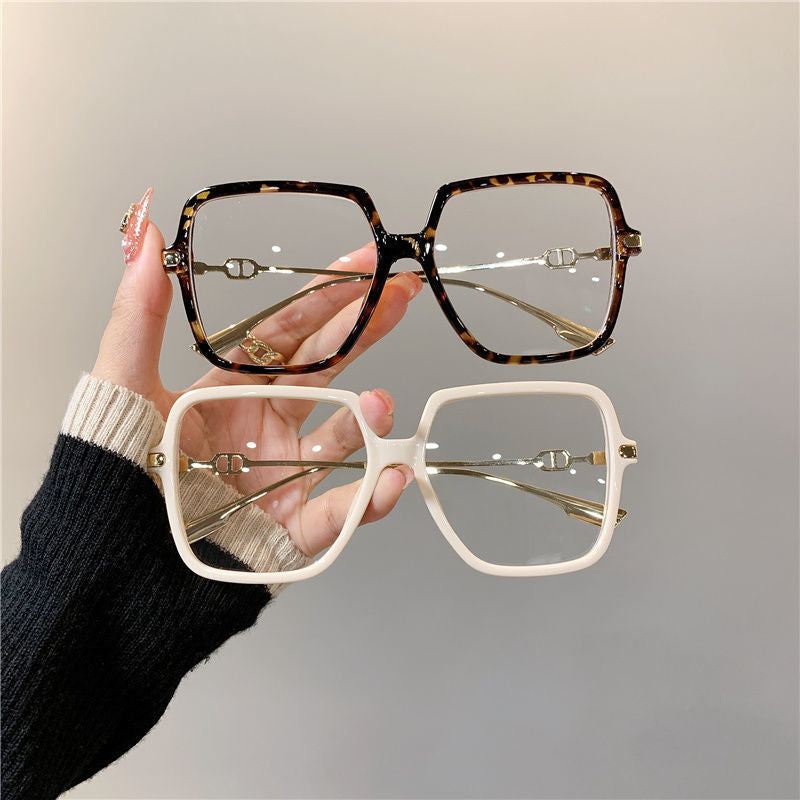 Large Frame Anti-Blue Light Glasses | Trendy Metal Eyewear for Everyday Screen Protection