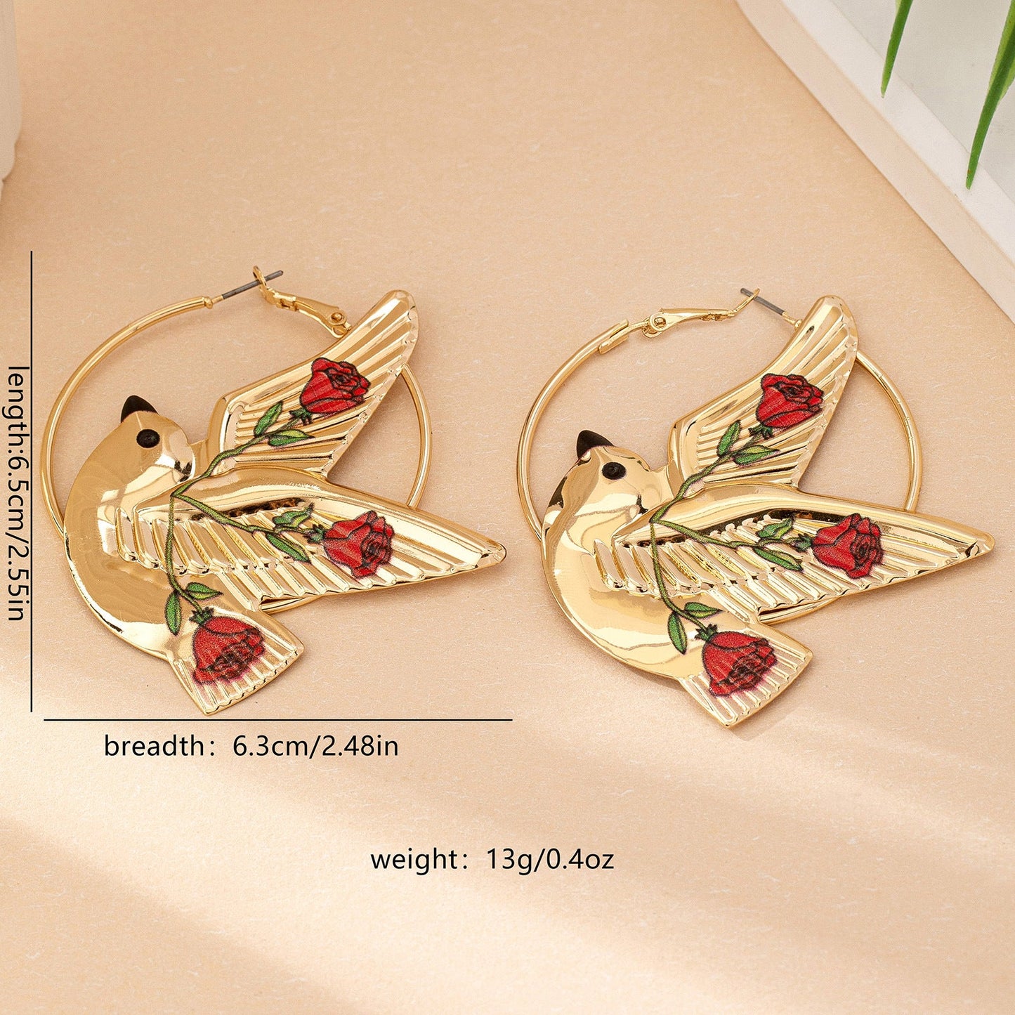 Peace Dove Earrings for Women – Alloy Animal Design Fashion Jewelry