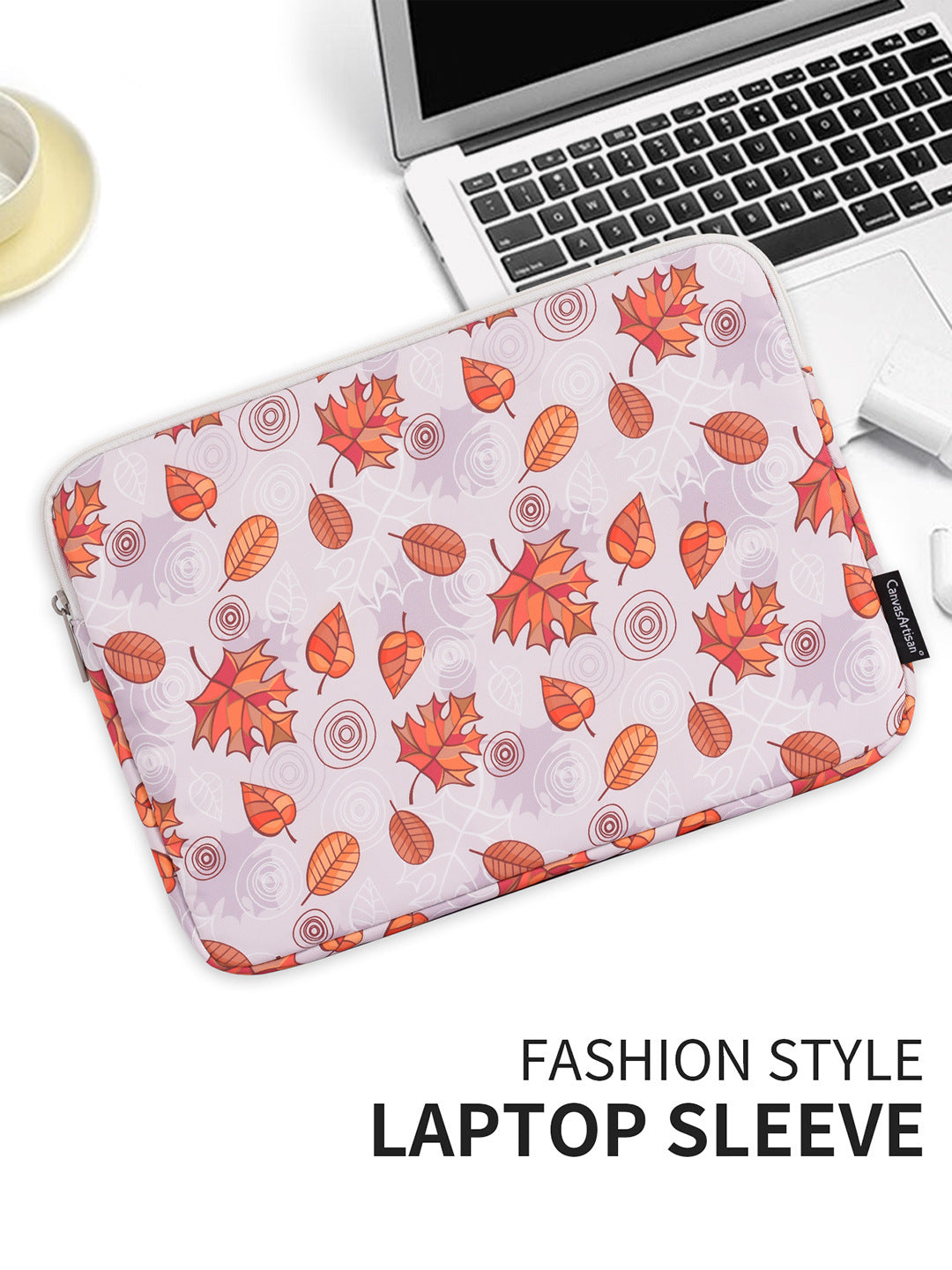 Breathable Waterproof Laptop Sleeve 11"-14" with Autumn Leaves Pattern – for Dell & More