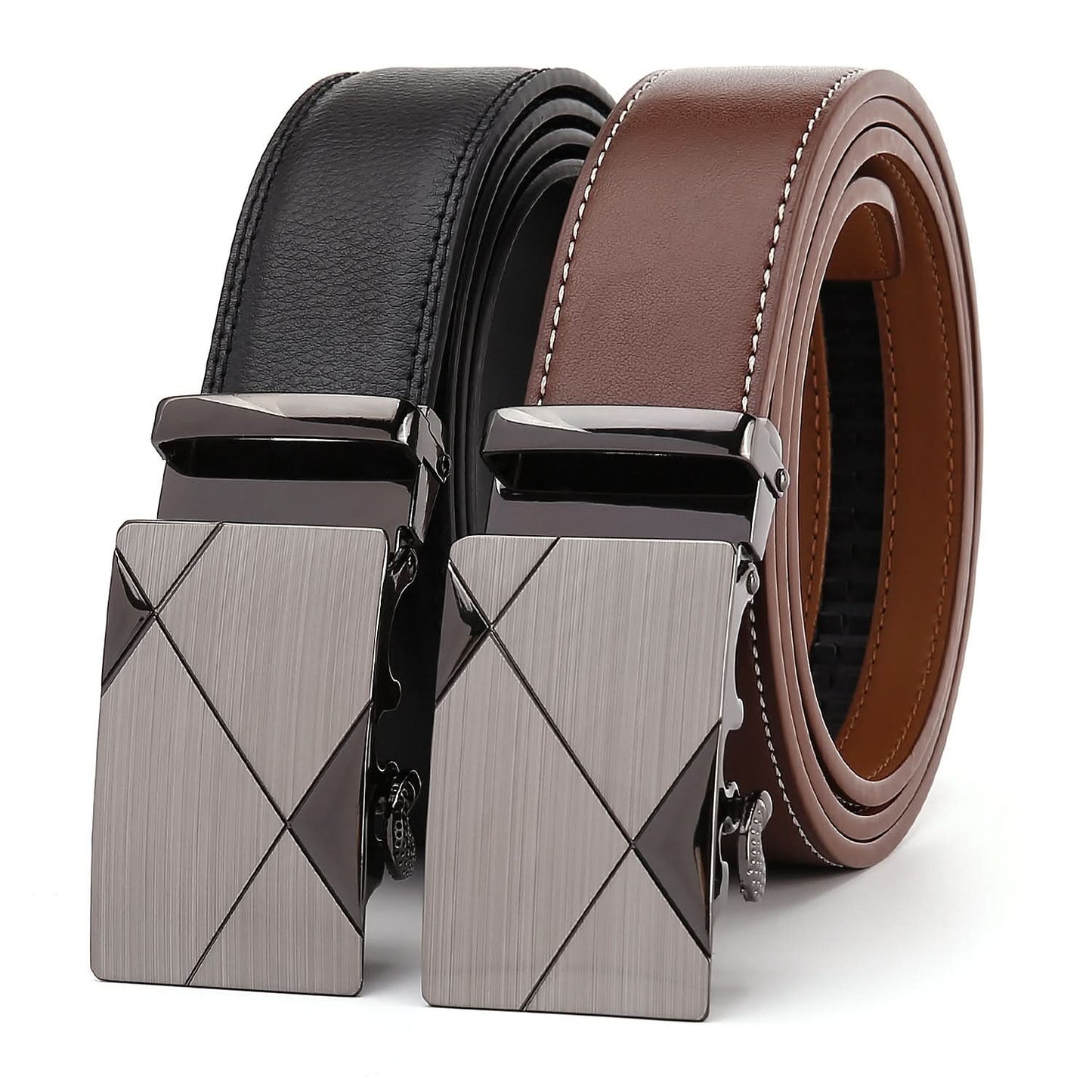 Men's Leather Automatic Buckle Belt