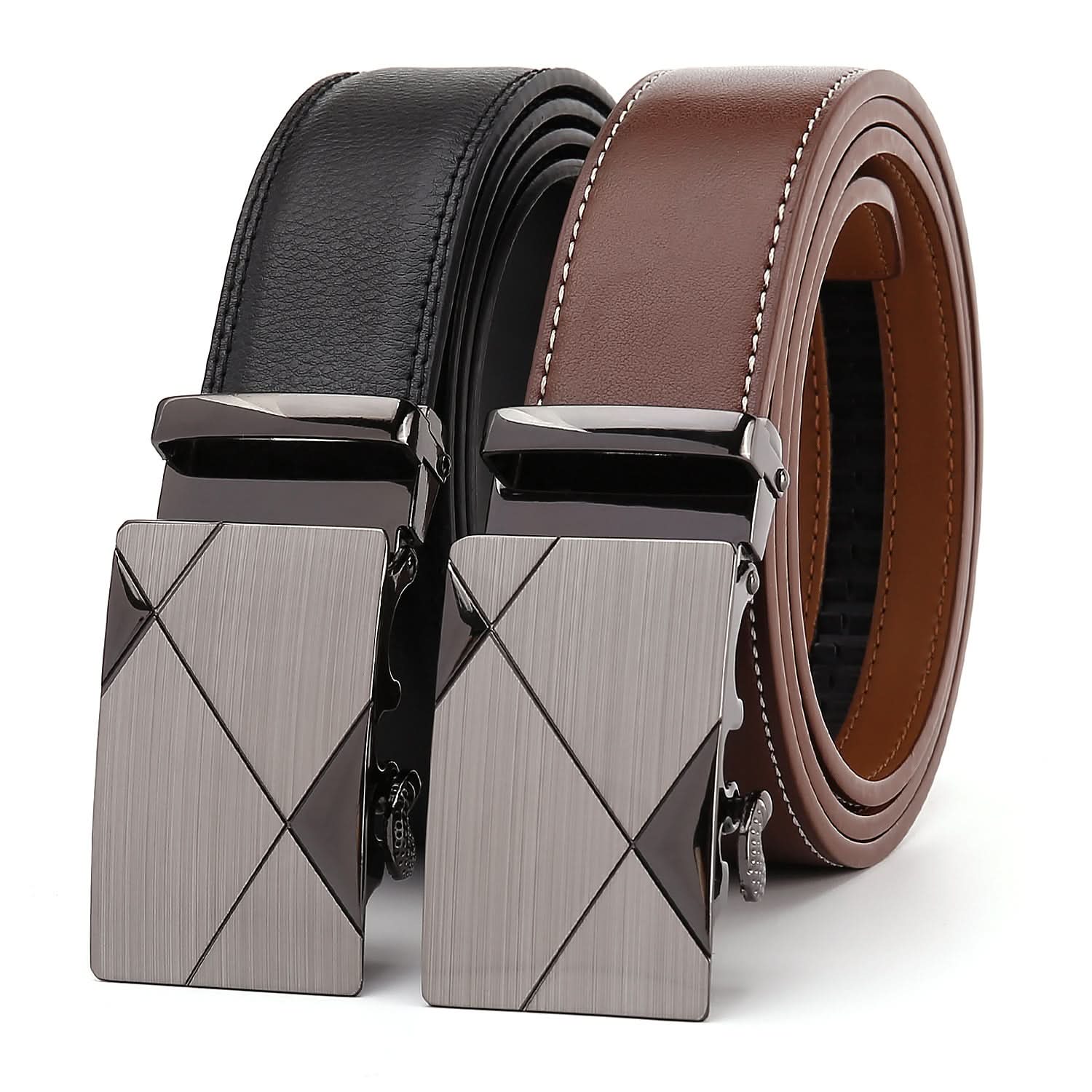 Men's Leather Automatic Buckle Belt