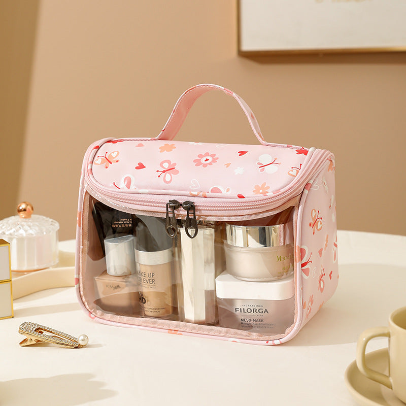 Transparent Cosmetic Bag Set – Waterproof PVC Toiletry Organizer | Pack of 3