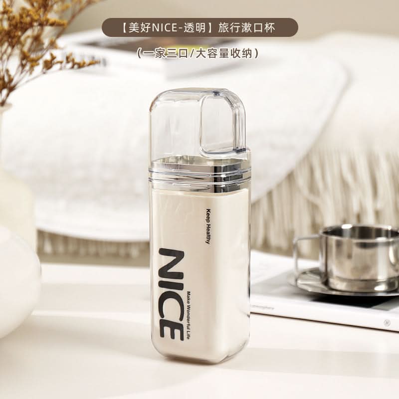 3-in-1 Travel Mouthwash Cup –Toothbrush Holder & Wash Cup Set