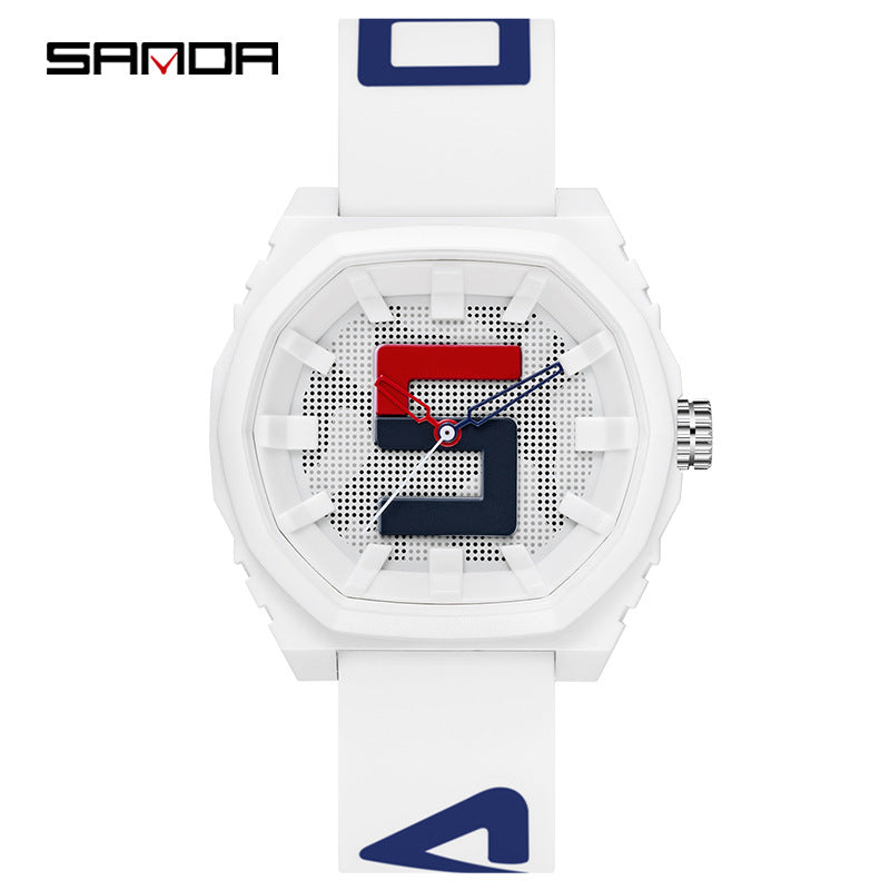 Sanda Waterproof Student Watch – Stylish Silicone Analog Sports Watch for Boys & Girls