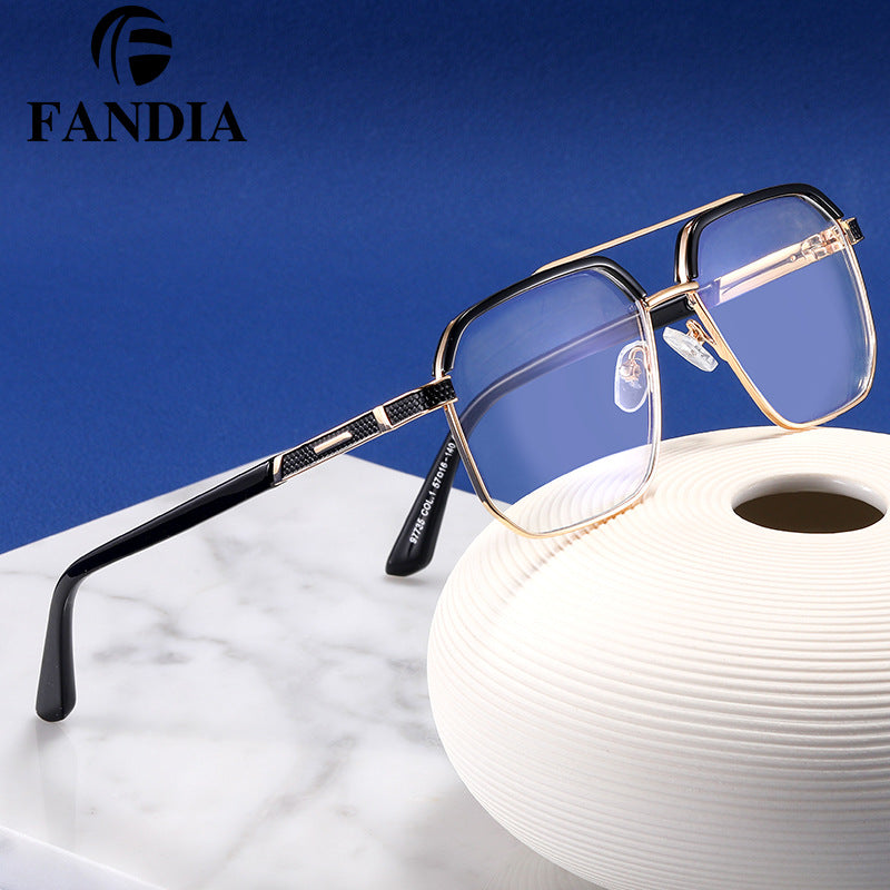 Men’s Square Anti-Blue Light Glasses – Business Style Full Frame Eyewear