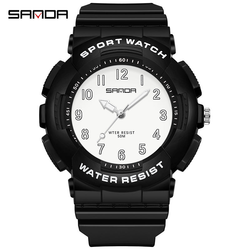 Sanda Waterproof Digital Sports Watch – Stylish Unisex Quartz Watch for Teens