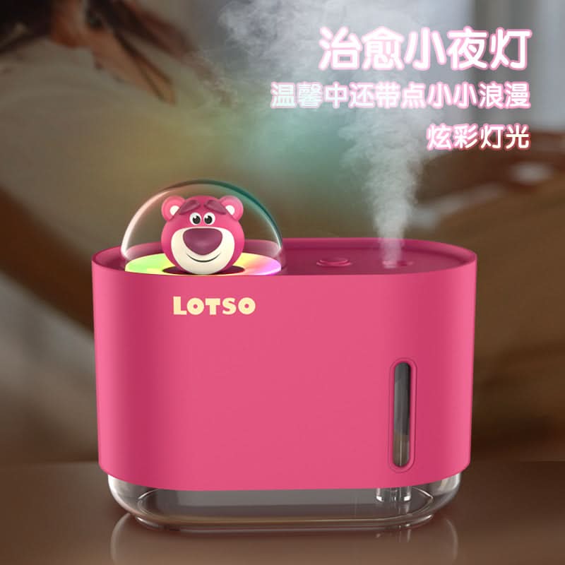 Mini USB Strawberry Bear Humidifier – Portable Ultrasonic Mist For Home & Desk