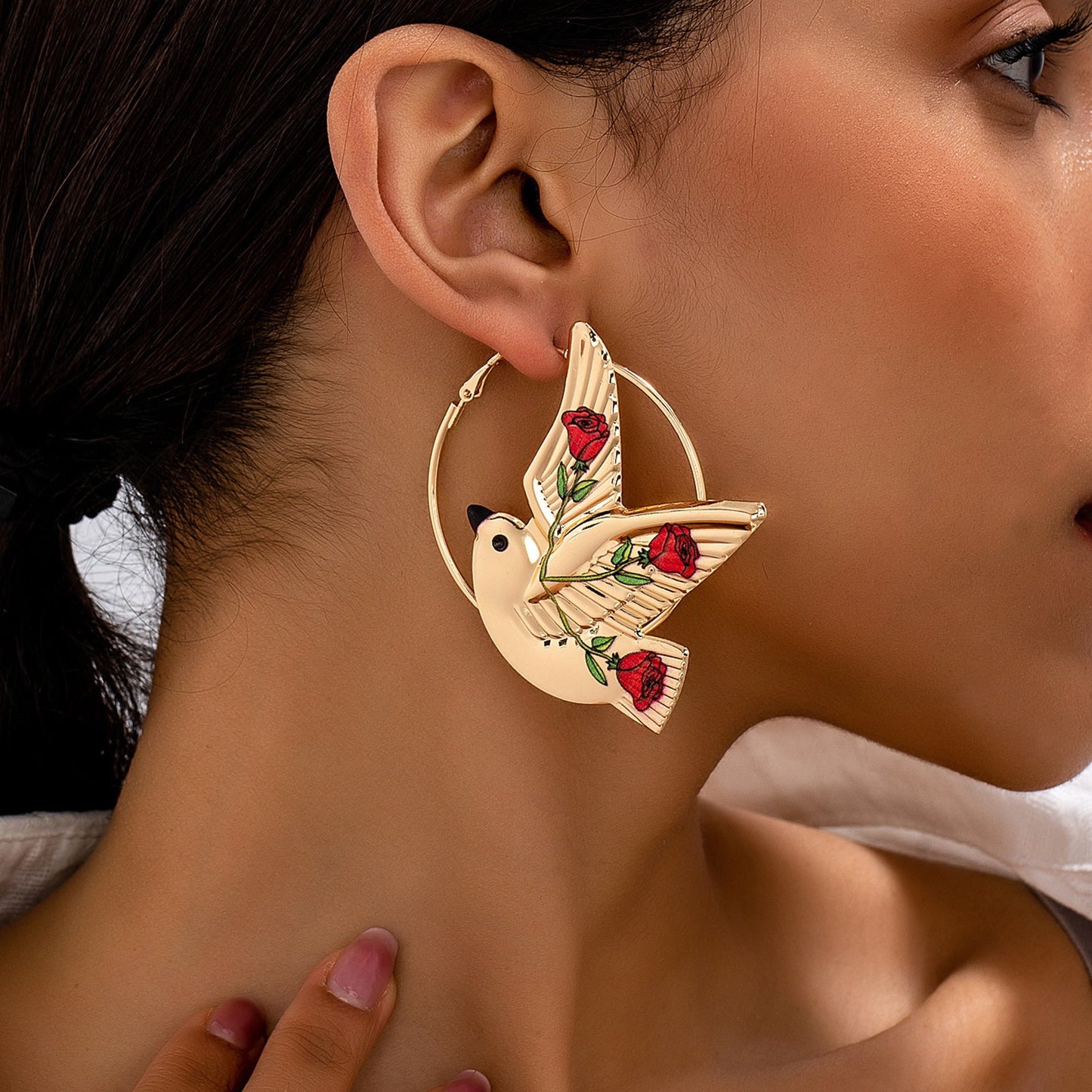 Peace Dove Earrings for Women – Alloy Animal Design Fashion Jewelry