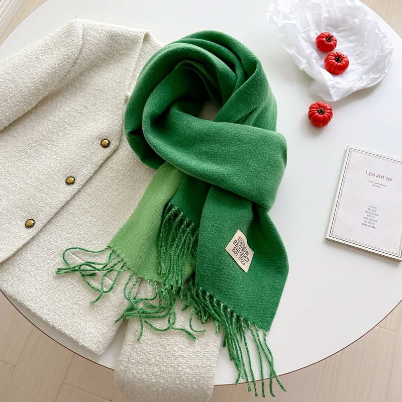 Korean Style Double-Sided Imitation Cashmere Scarf