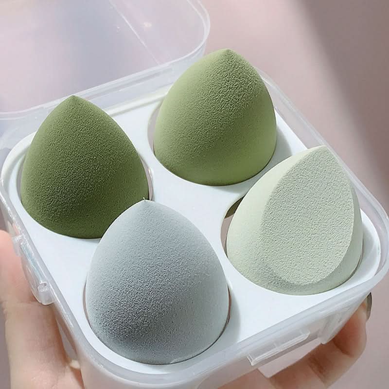 Makeup Sponge Set – Latex-Free Beauty Blender with Storage Box (Pack of 4)