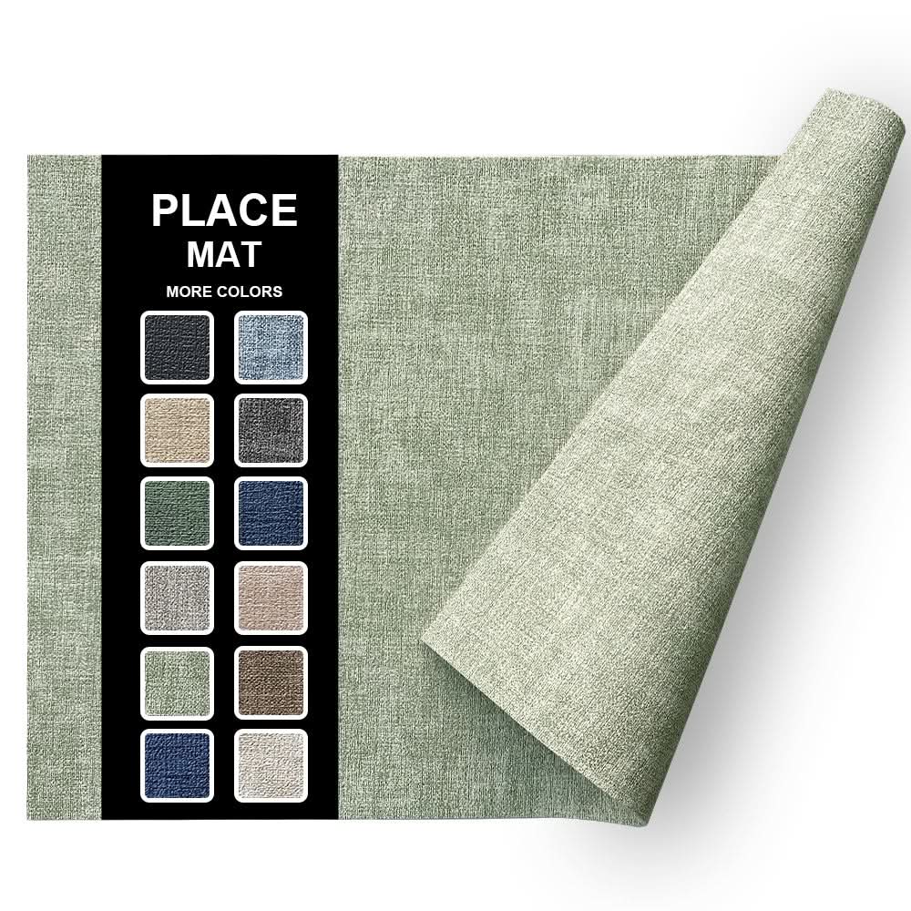 Double-Sided Leather Waterproof Square Placemat