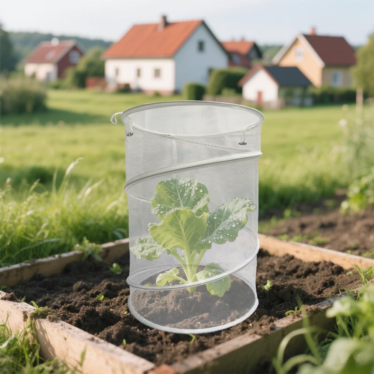 Garden Plant Protection Net Cover – Insect & Bird Barrier Mesh with Ground Stakes
