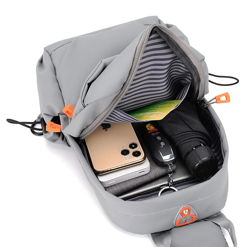 Men’s Crossbody Chest Bag – Oxford Shoulder Backpack with USB Port