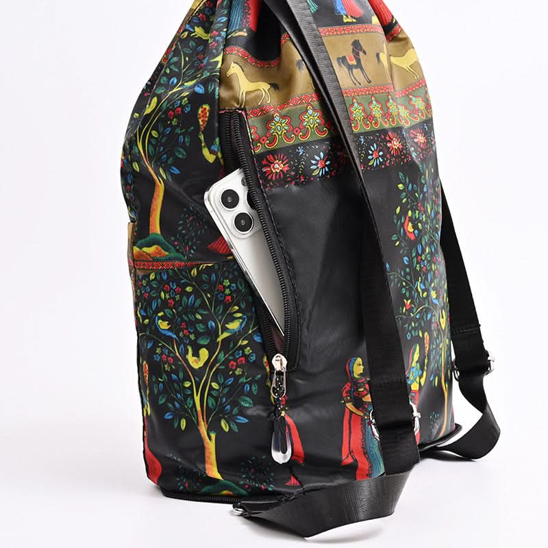 Unisex Foldable Gym Drawstring Backpack – For Travel & Outdoor Activities
