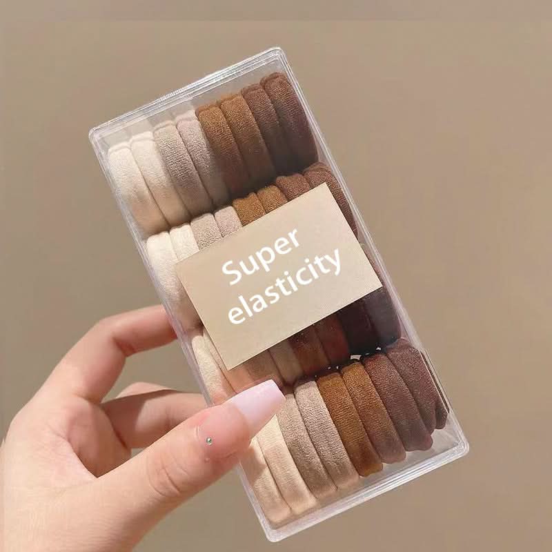 32-Pack High Elastic Hair Ties with Case