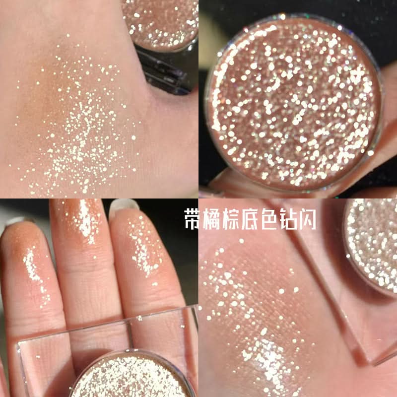 MINSHZEE Pearlescent Glitter Eyeshadow – Single Shade, Long-Lasting & Highly Pigmented