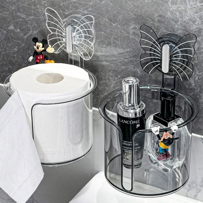 Wall-Mounted Butterfly Toilet Paper Holder – Punch-Free