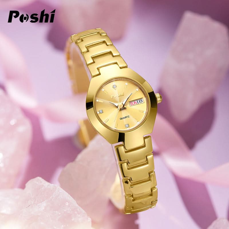 Women’s Fashion Luminous Dial Quartz Watch – Stainless Steel Strap