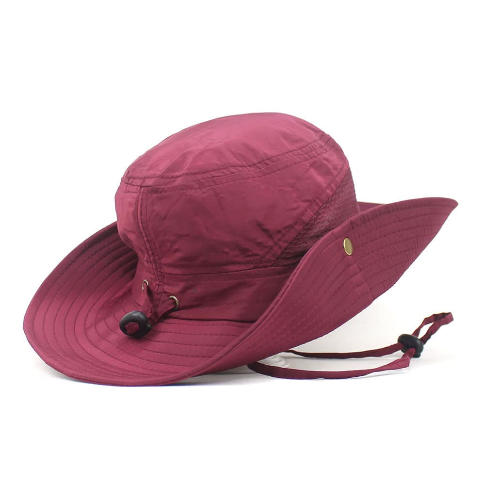 Wide Brim Bucket Hat – Unisex Cotton Sun Hat for Outdoor Sports, Foldable & Breathable