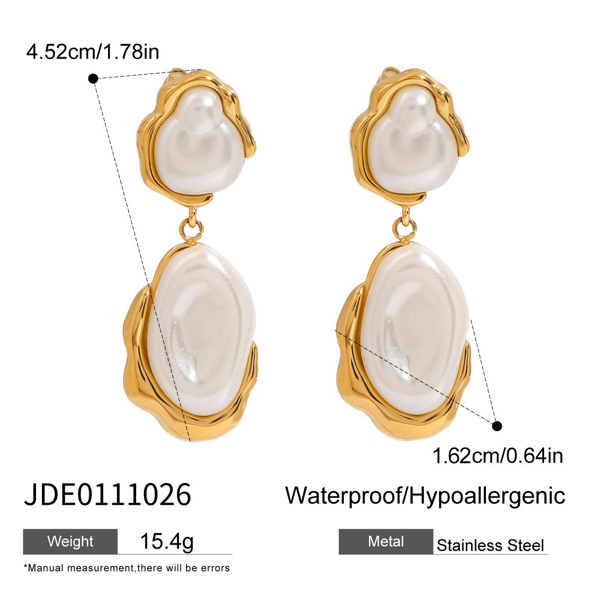 Elegant Pearl Pendant Necklace Set – Molten Shell Design Jewelry for Women