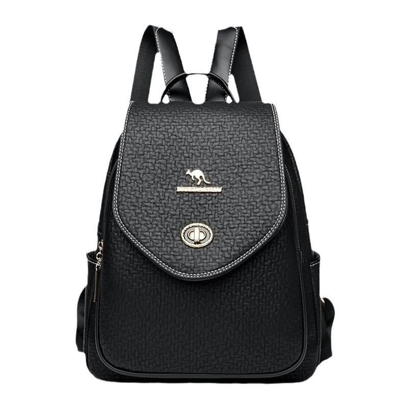 Women's Leather Backpack – Bag with Secure Pockets & Laptop Sleeve