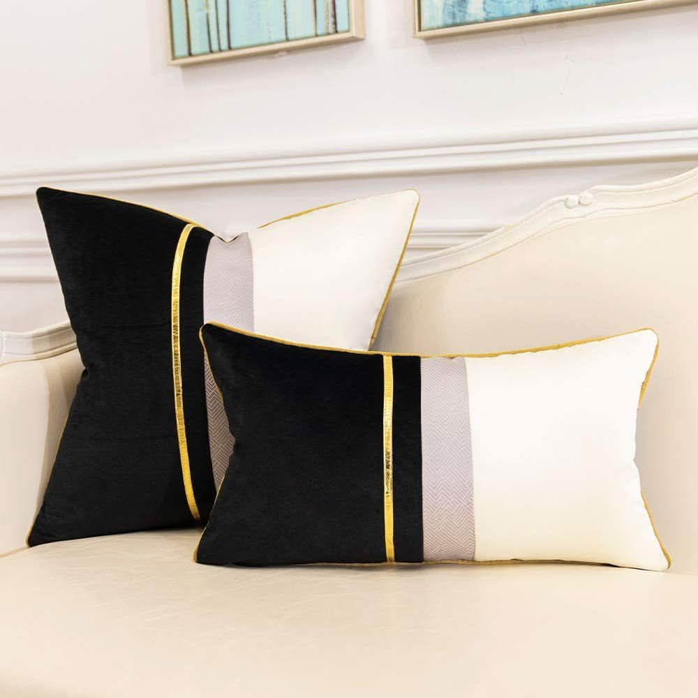 Spliced Solid Color Square & Rectangular Pillow