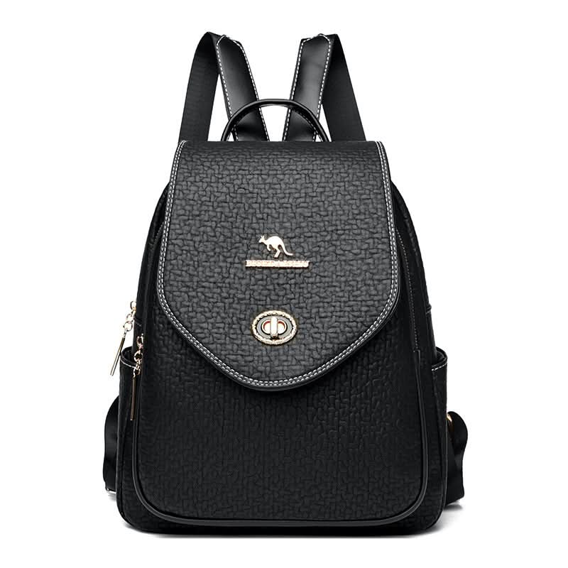 Women's Leather Backpack – Bag with Secure Pockets & Laptop Sleeve