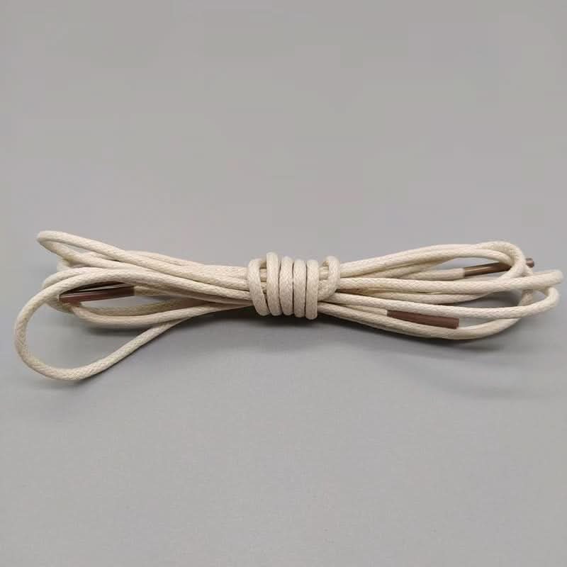Waxed Leather Shoelaces – Unisex Round Thin Laces