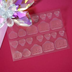 Glossy Toenail Nail Stickers – 24-Piece Finished Fake Nails Set
