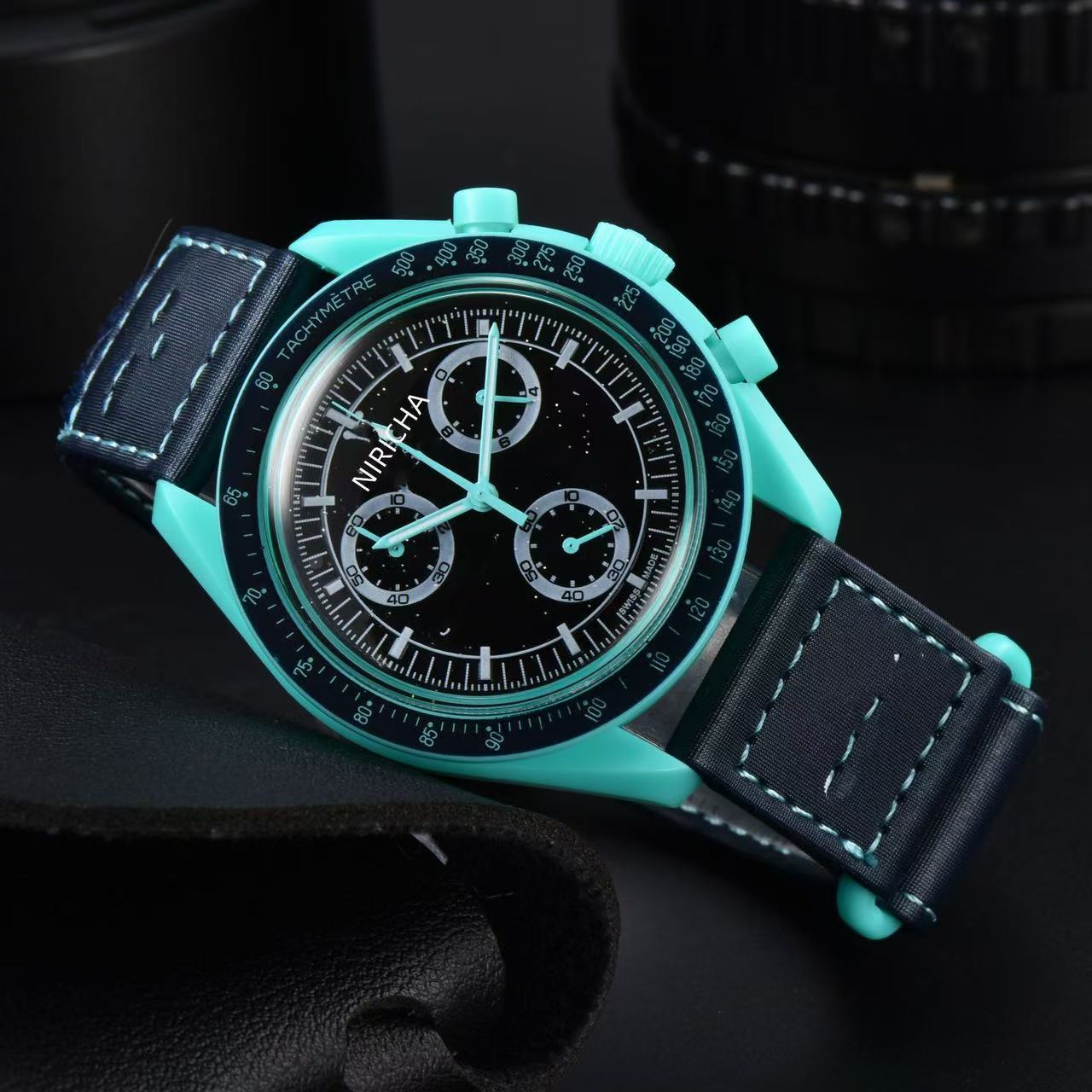 Men’s Fashion Chronograph Quartz Watch – Planet Series, Luminous 6-Pin Design