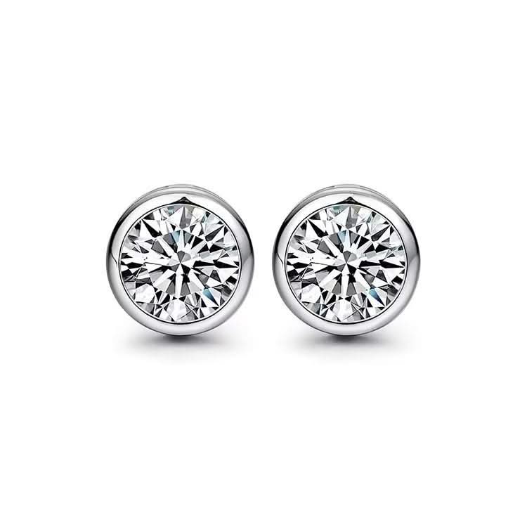 Modern Unisex Agate Earrings – Round Geometric Studs