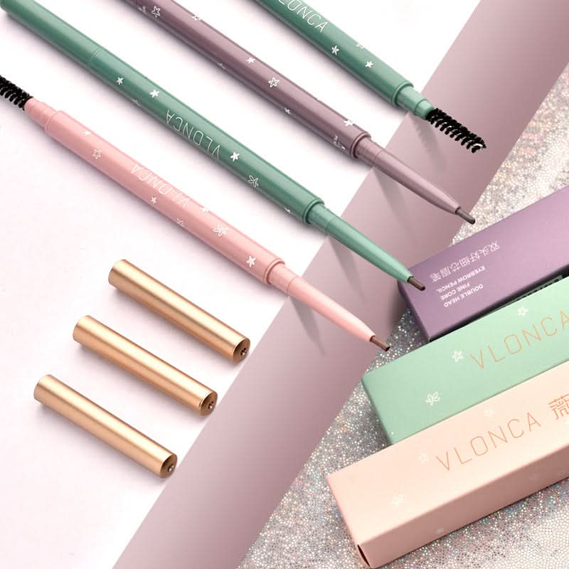VLONCA Dual-Head Automatic Eyebrow Pencil – Smudge-Proof, Ultra-Fine Tip for Natural Brows