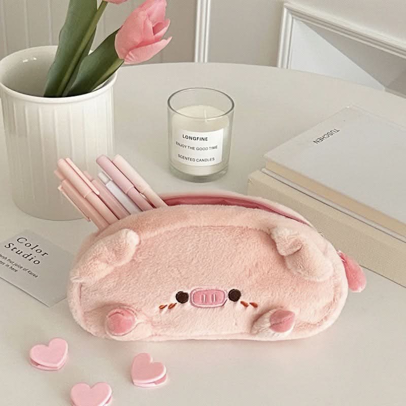 Cute Plush Animal Pencil Case for Kids