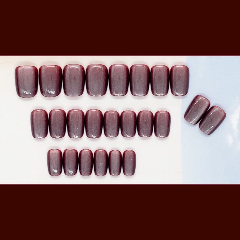 Sakura Ruby Cat Eye Nail Patches – Wearable Flashing Nail Art Pieces
