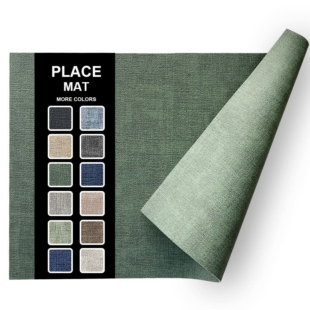 Double-Sided Leather Waterproof Square Placemat