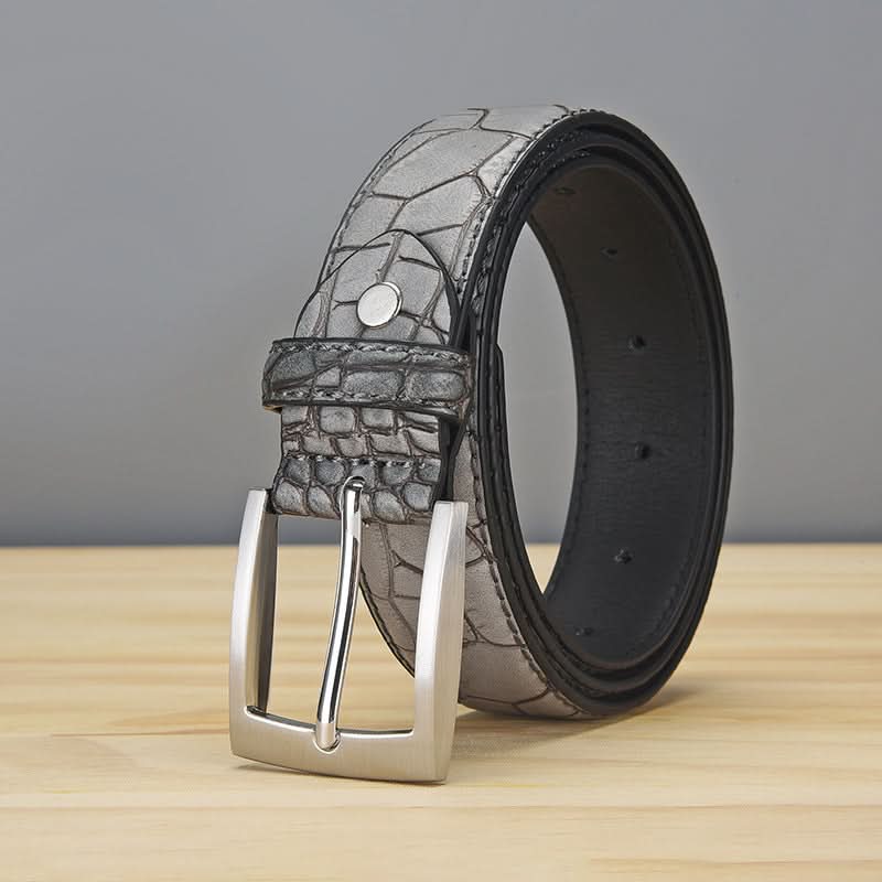 Men's Crocodile Pattern PU Leather Belt