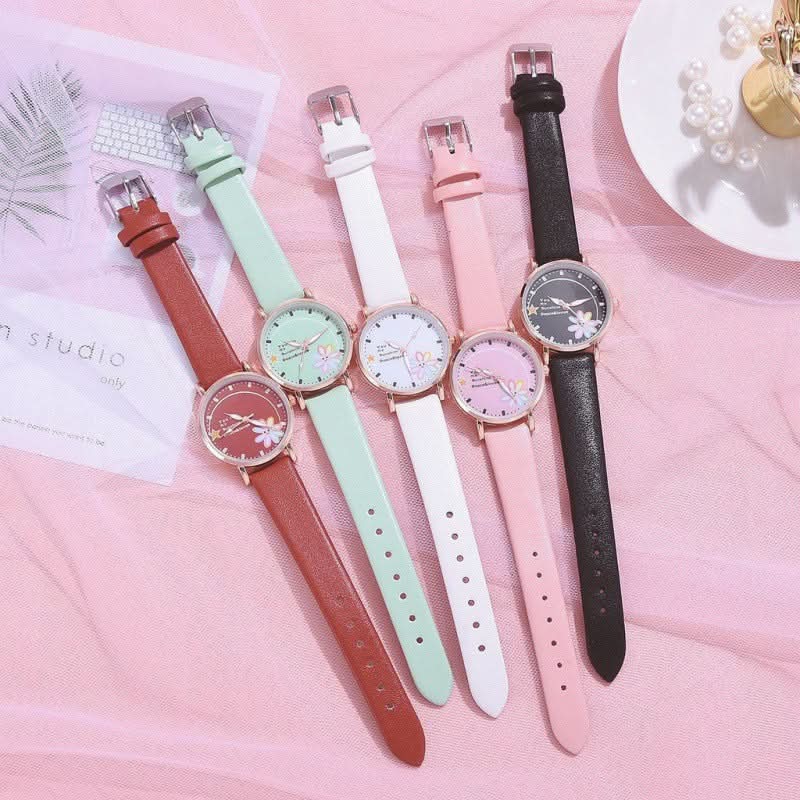 Daisy Watch for Women – College Style, Girlish Pink, Simple & Elegant