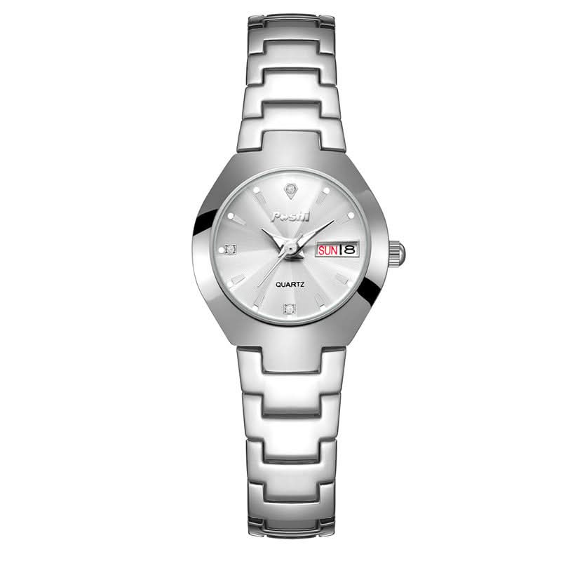 Women’s Fashion Luminous Dial Quartz Watch – Stainless Steel Strap