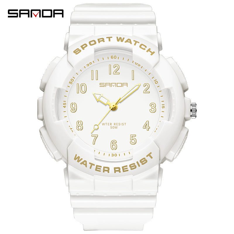 Sanda Waterproof Digital Sports Watch – Stylish Unisex Quartz Watch for Teens