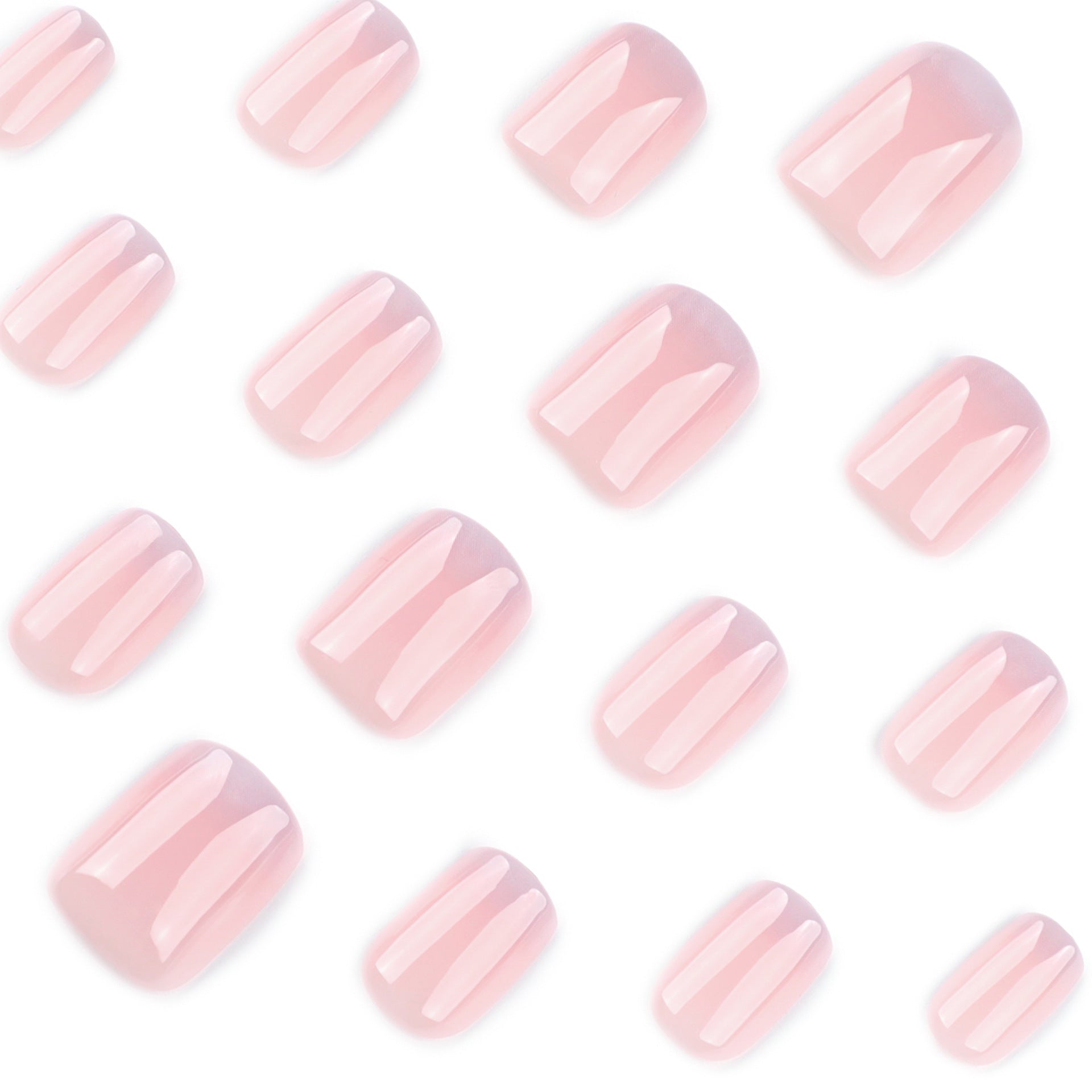 Short Square Ombre Press-On Nails –Classic Gradient Natural Look