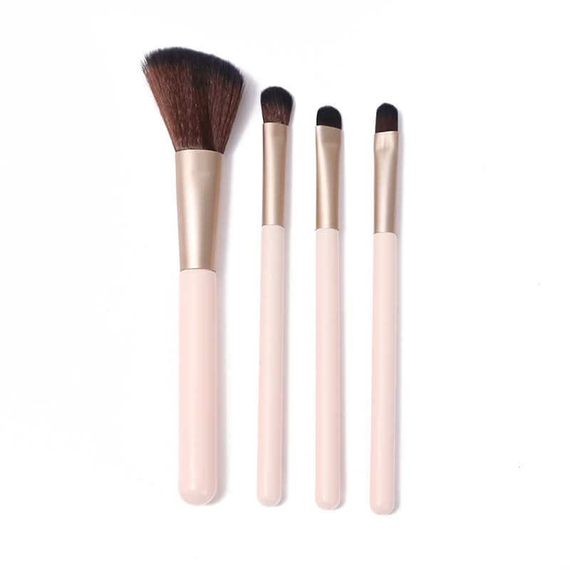 4-Piece Nylon Makeup Brush Set for Blush & Eyeshadow