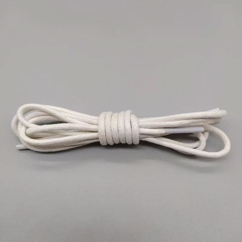 Waxed Leather Shoelaces – Unisex Round Thin Laces