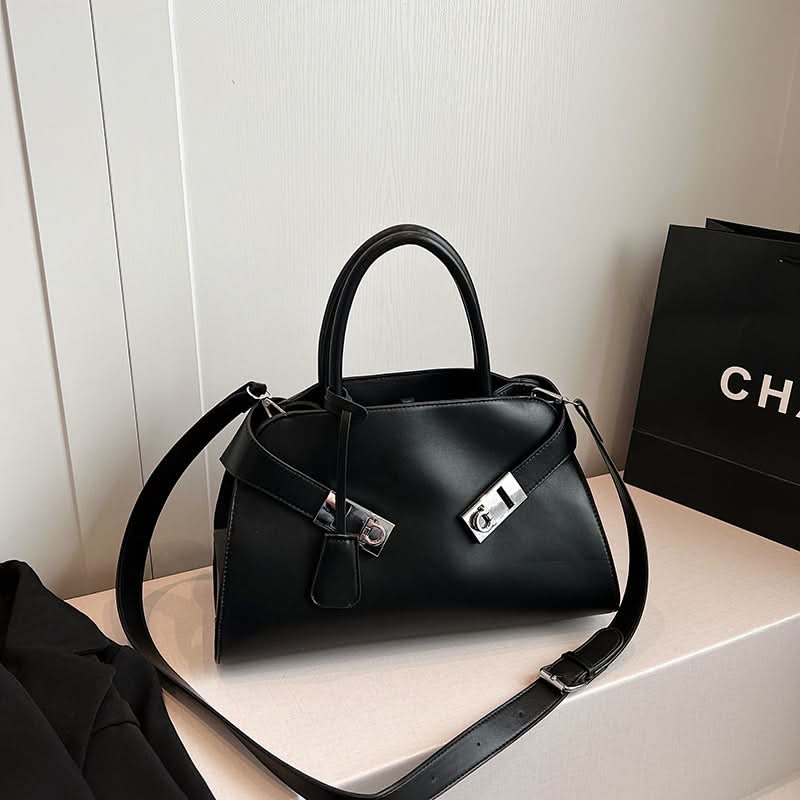 Kelly-Style Handbag for Women – Retro Small Square PU Shoulder Bag